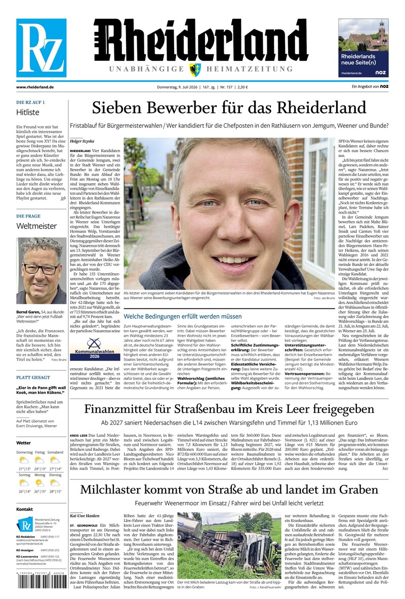 Rheiderland Zeitung - 09.07.2026