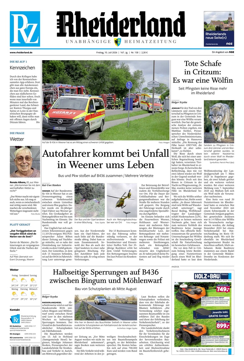 Rheiderland Zeitung - 10.07.2026