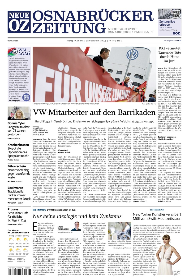 Neue Osnabrücker Zeitung - Stadt Osnabrück - 10.07.2026