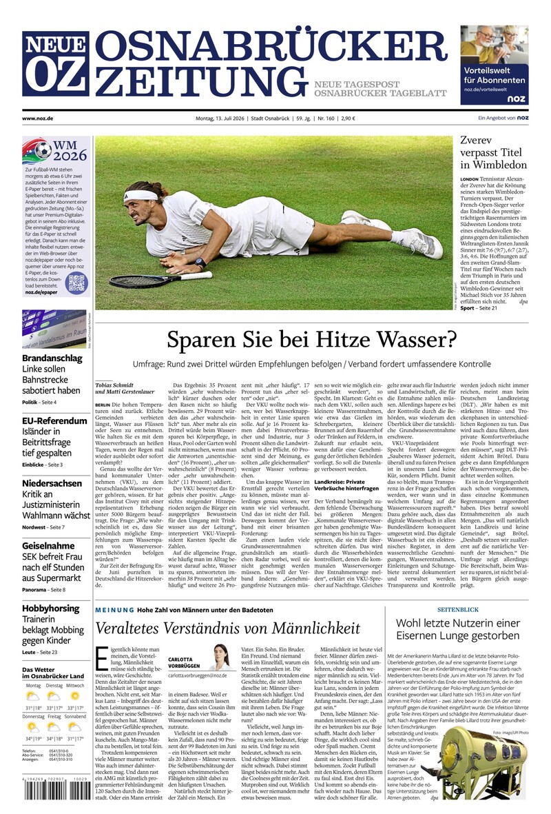 Neue Osnabrücker Zeitung - Stadt Osnabrück - 13.07.2026