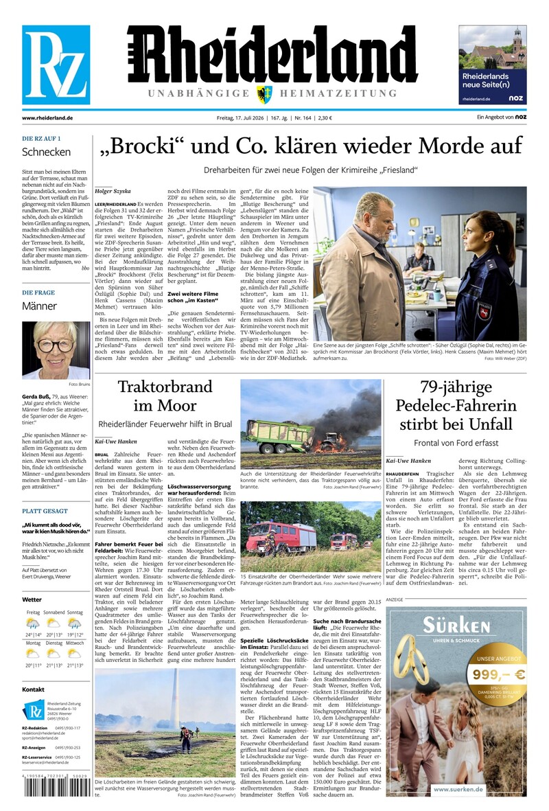 Rheiderland Zeitung - 17.07.2026