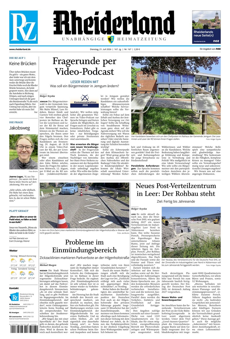 Rheiderland Zeitung - 21.07.2026