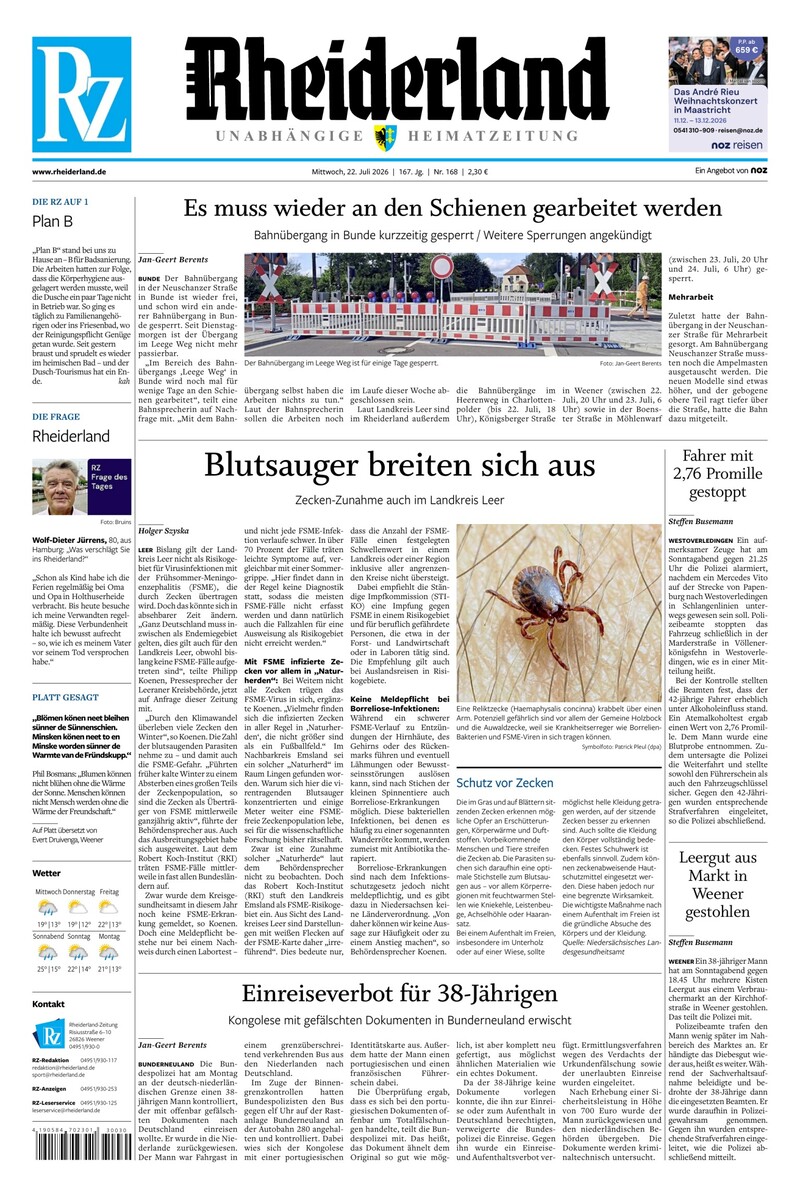 Rheiderland Zeitung - 22.07.2026