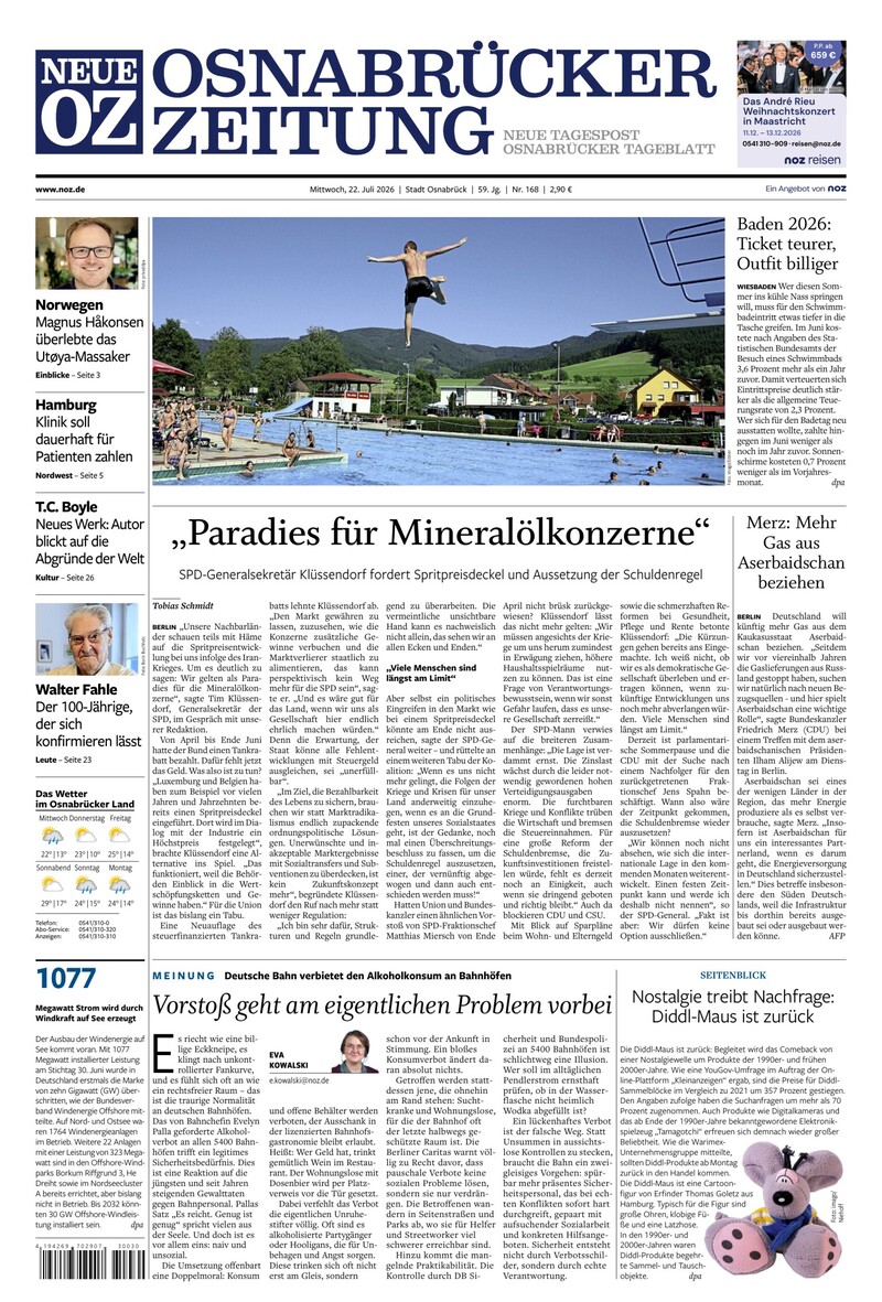 Neue Osnabrücker Zeitung - Stadt Osnabrück - 22.07.2026