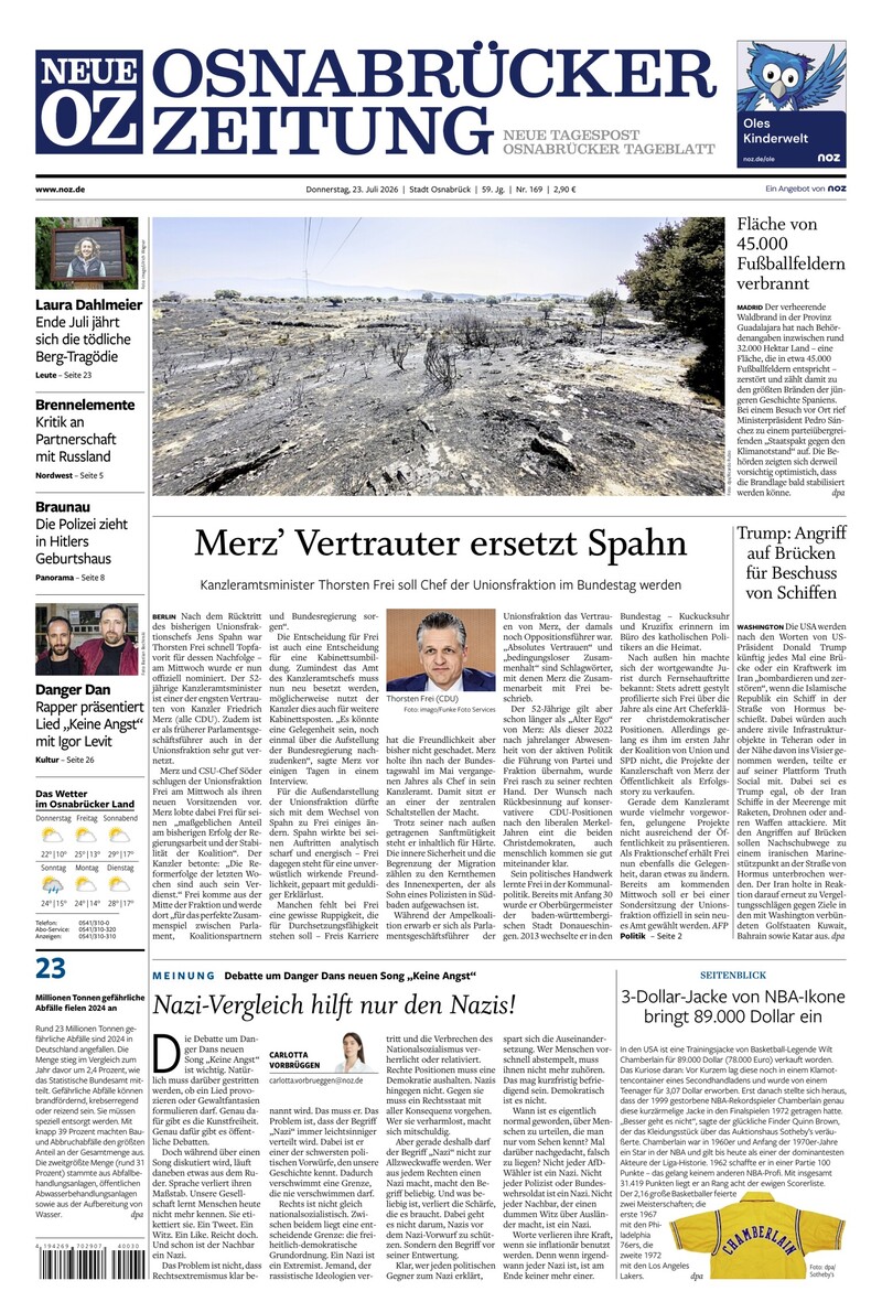 Neue Osnabrücker Zeitung - Stadt Osnabrück - 23.07.2026