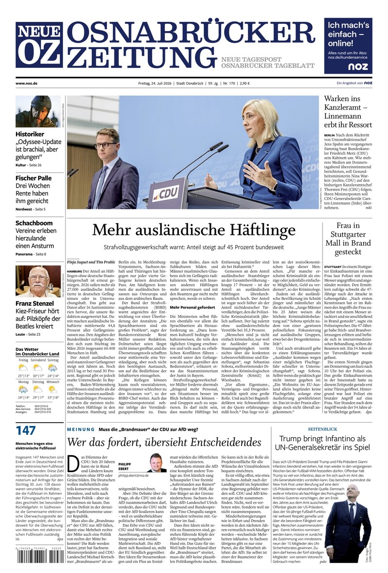 Neue Osnabrücker Zeitung - Stadt Osnabrück - 24.07.2026