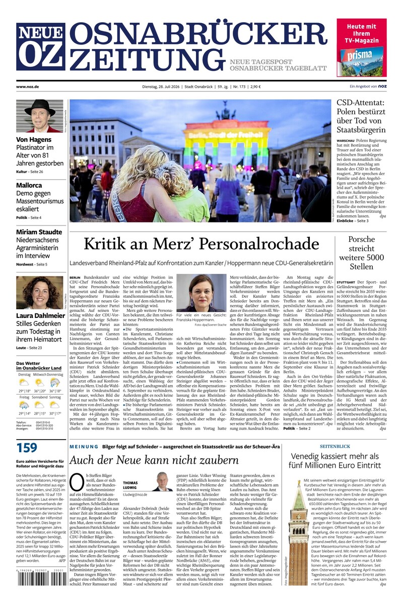 Neue Osnabrücker Zeitung - Stadt Osnabrück - 28.07.2026