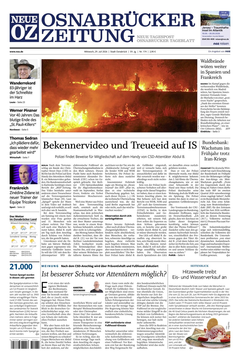 Neue Osnabrücker Zeitung - Stadt Osnabrück - 29.07.2026
