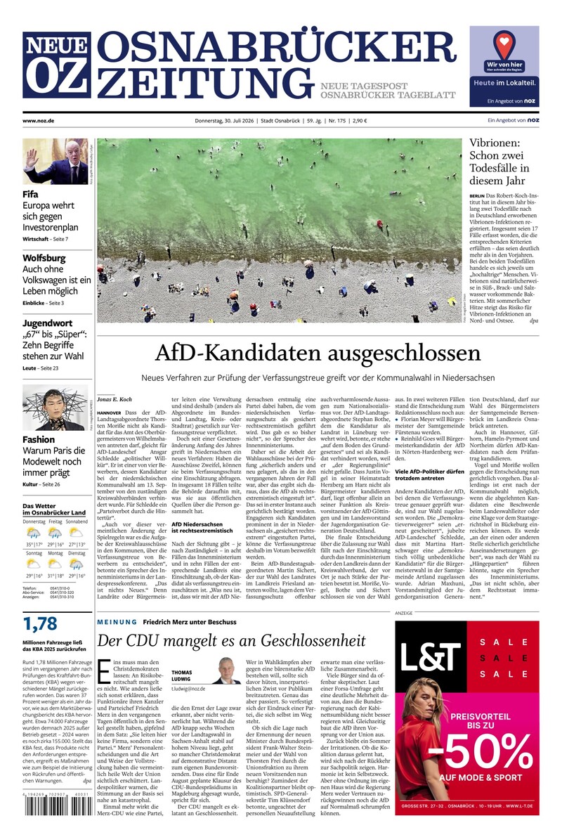 Neue Osnabrücker Zeitung - Stadt Osnabrück - 30.07.2026