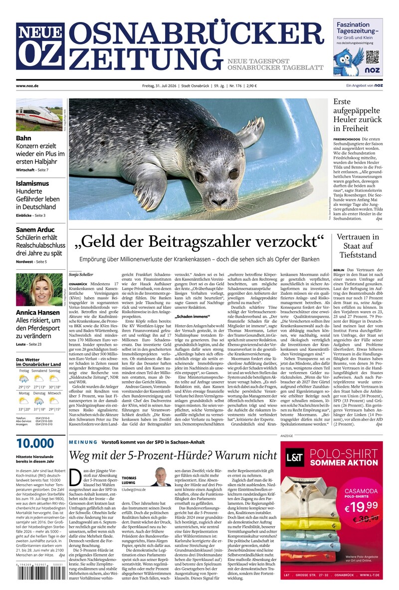 Neue Osnabrücker Zeitung - Stadt Osnabrück - 31.07.2026