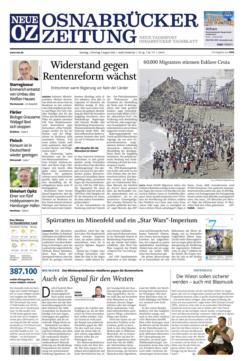 Neue Osnabrücker Zeitung - Stadt Osnabrück - 01.08.2026
