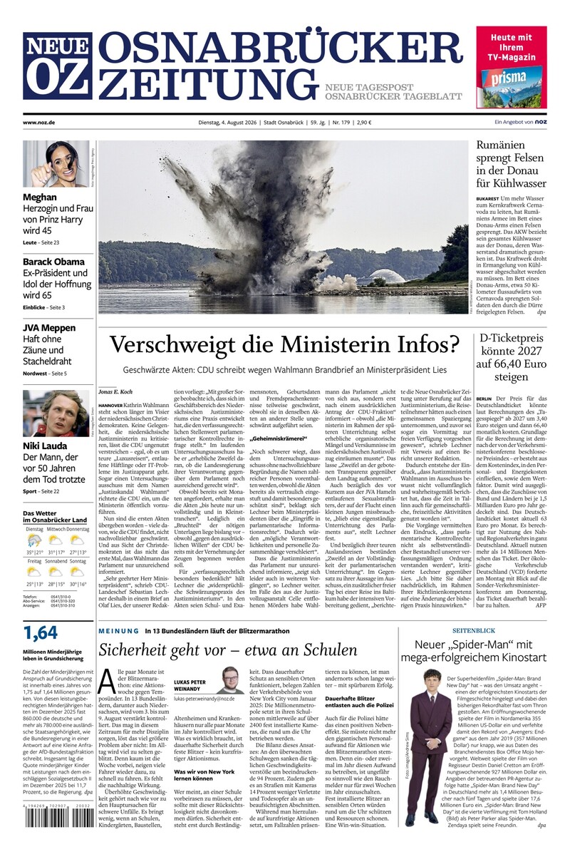Neue Osnabrücker Zeitung - Stadt Osnabrück - 04.08.2026