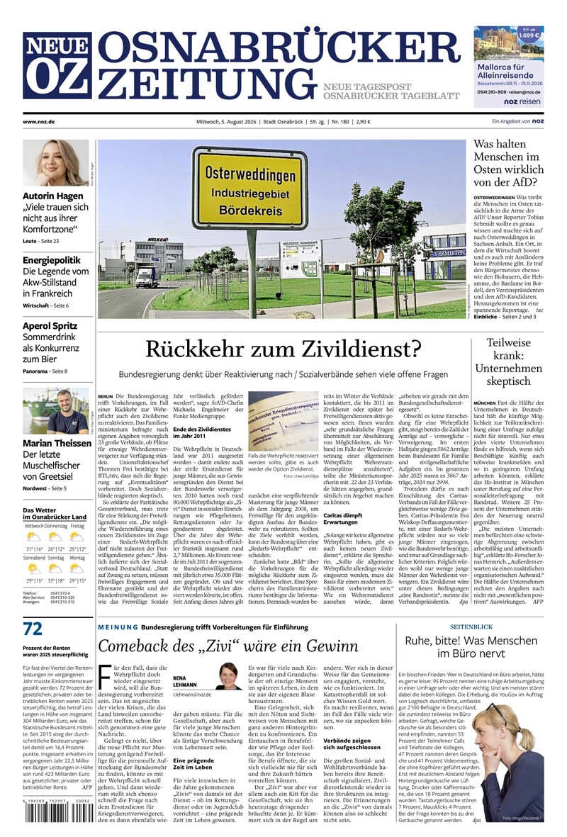 Neue Osnabrücker Zeitung - Stadt Osnabrück - 05.08.2026