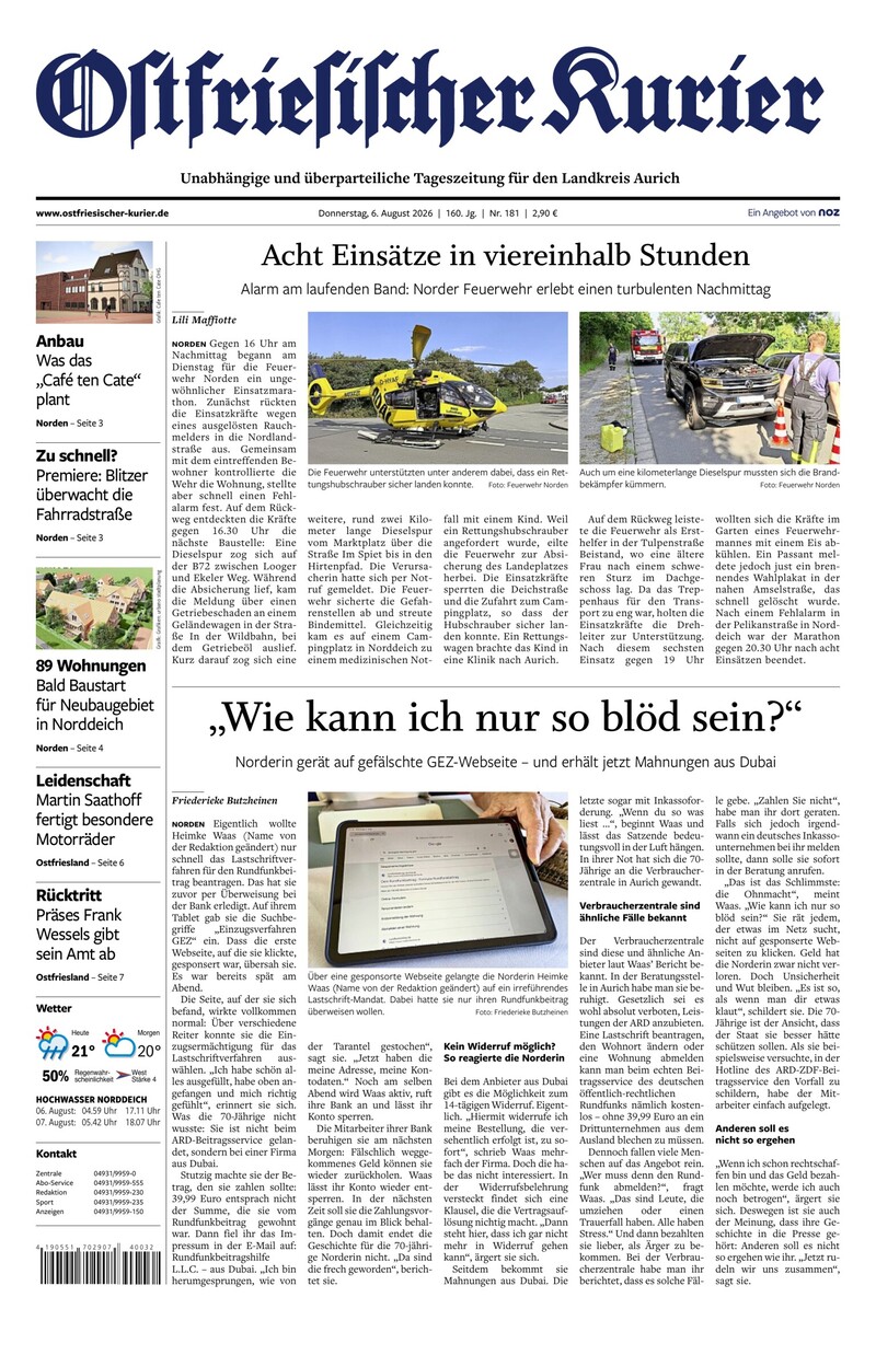 Ostfriesischer Kurier - 06.08.2026