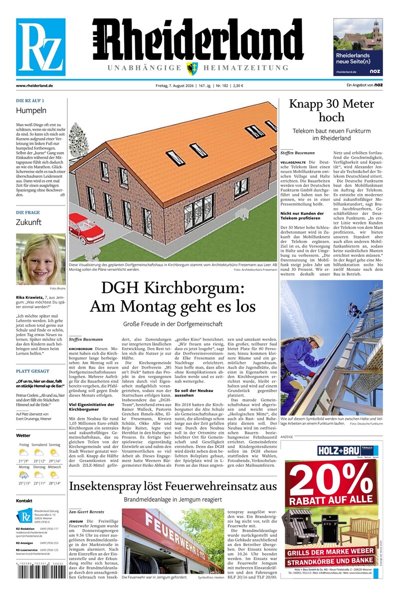Rheiderland Zeitung - 07.08.2026