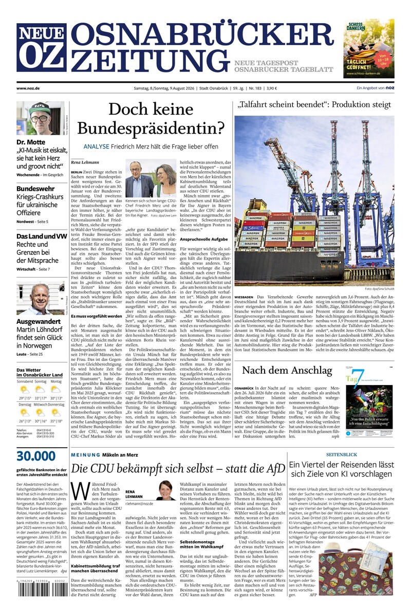 Neue Osnabrücker Zeitung - Stadt Osnabrück - 08.08.2026