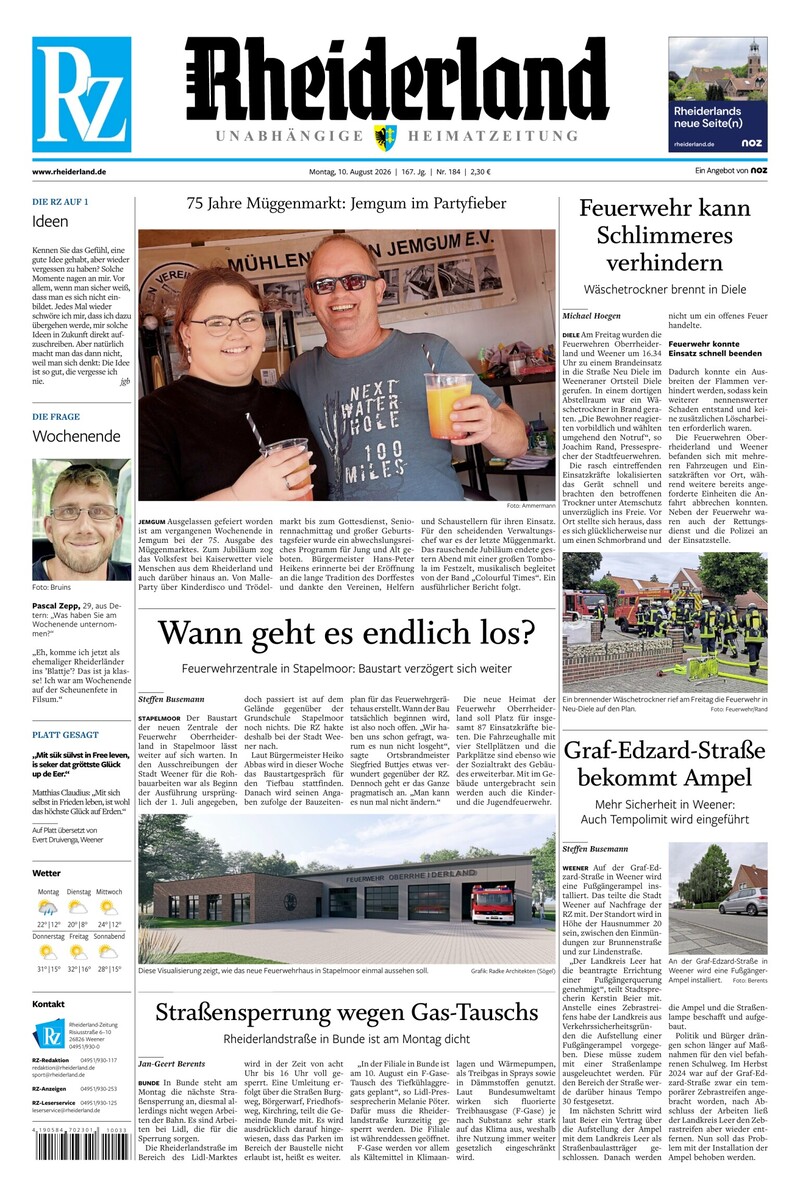Rheiderland Zeitung - 10.08.2026