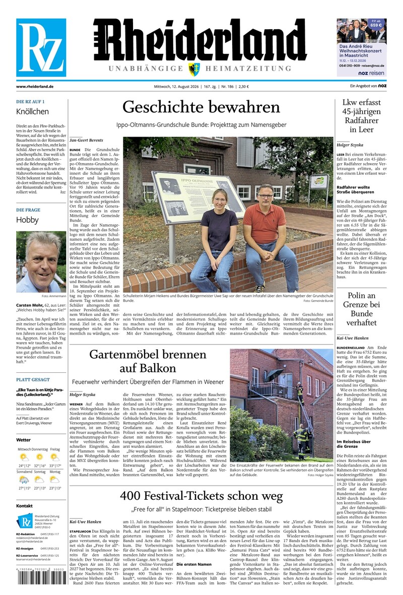 Rheiderland Zeitung - 12.08.2026