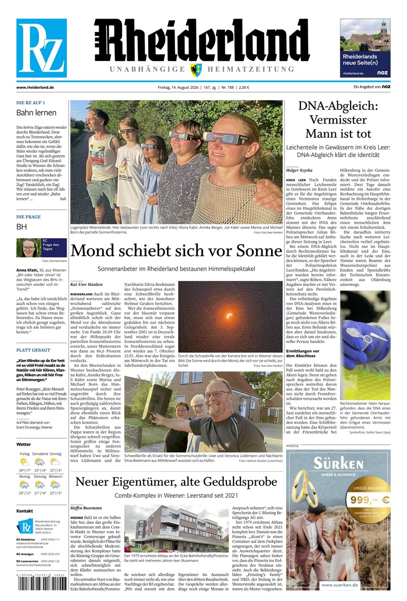 Rheiderland Zeitung - 14.08.2026