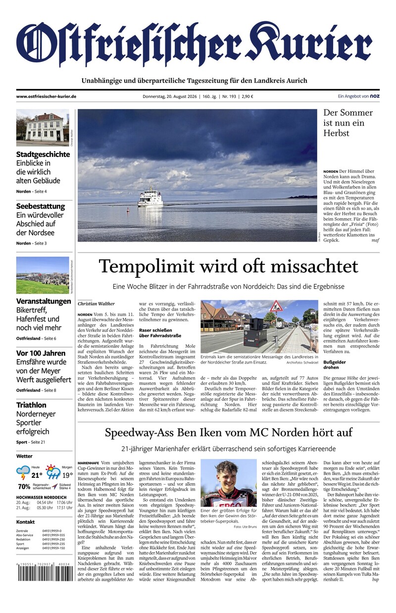 Ostfriesischer Kurier - 20.08.2026