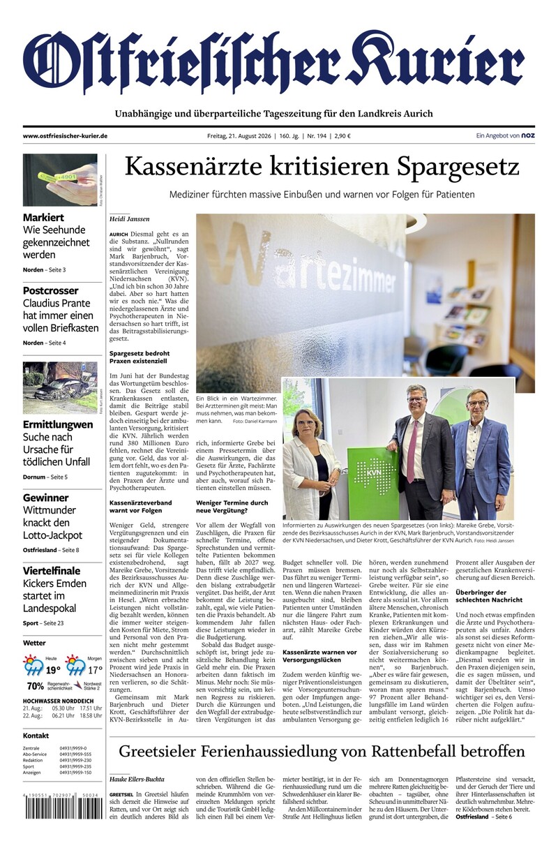 Ostfriesischer Kurier - 21.08.2026