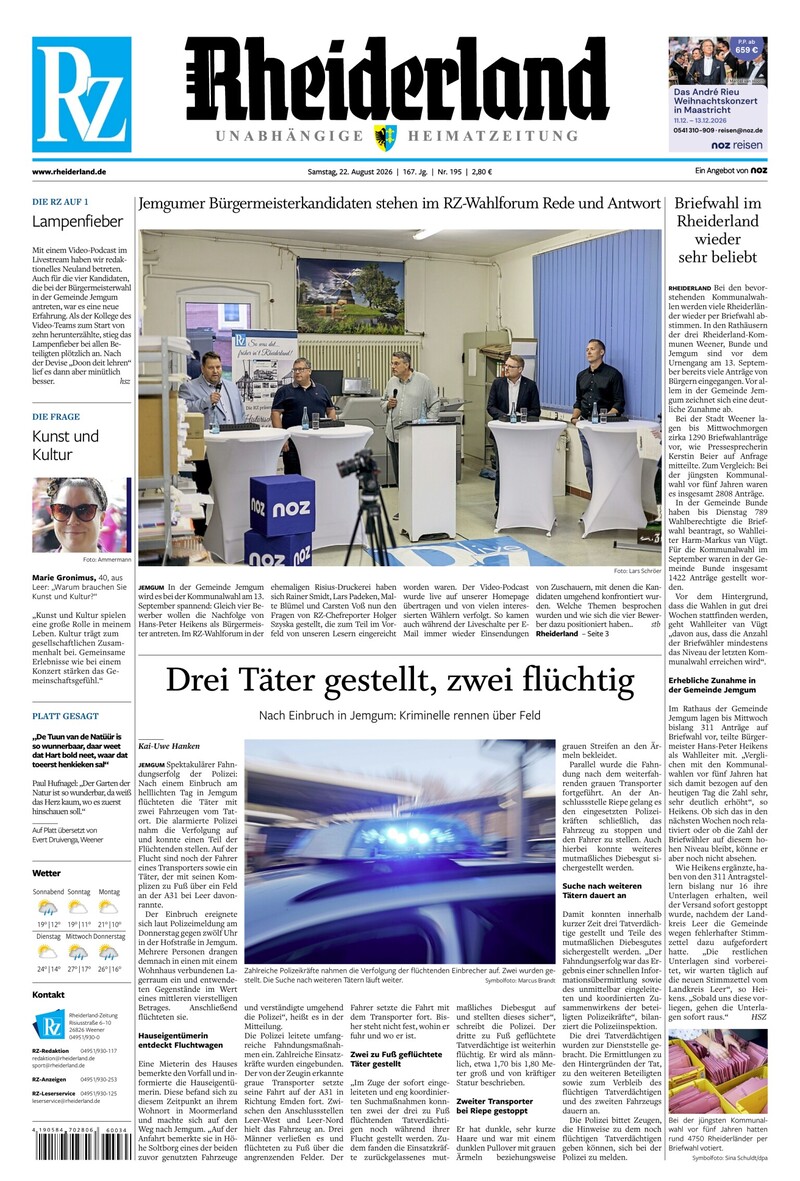 Rheiderland Zeitung - 22.08.2026