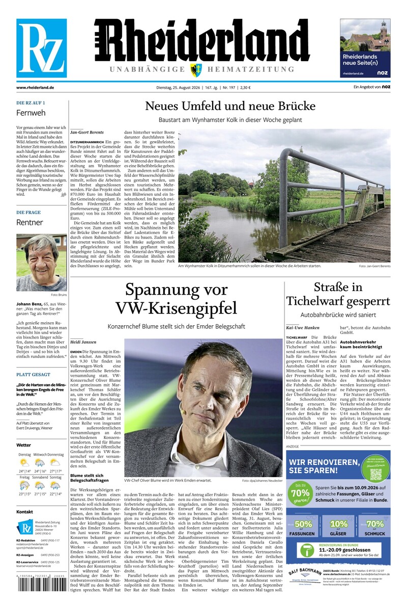 Rheiderland Zeitung - 25.08.2026