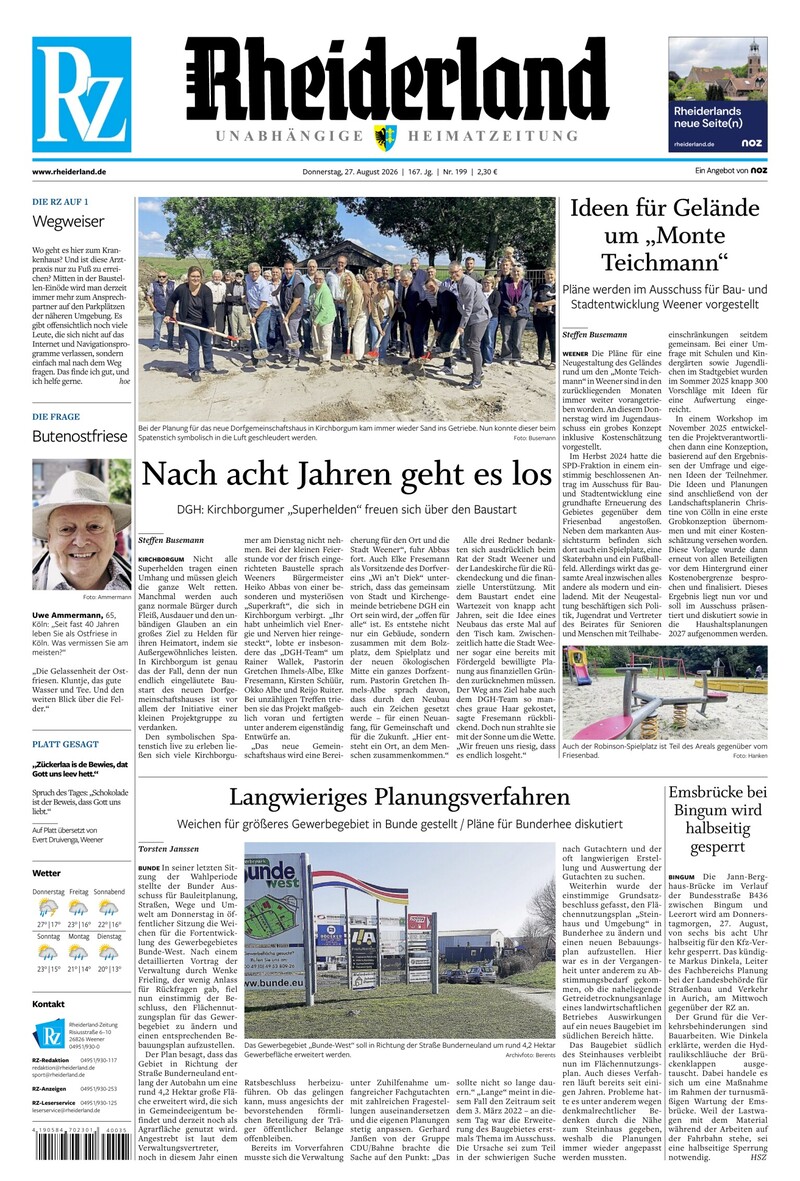 Rheiderland Zeitung - 27.08.2026