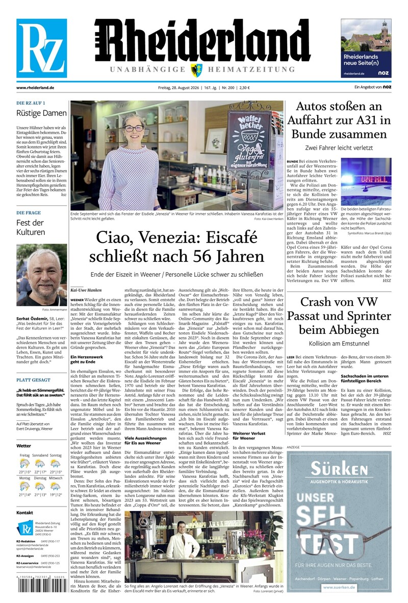 Rheiderland Zeitung - 28.08.2026