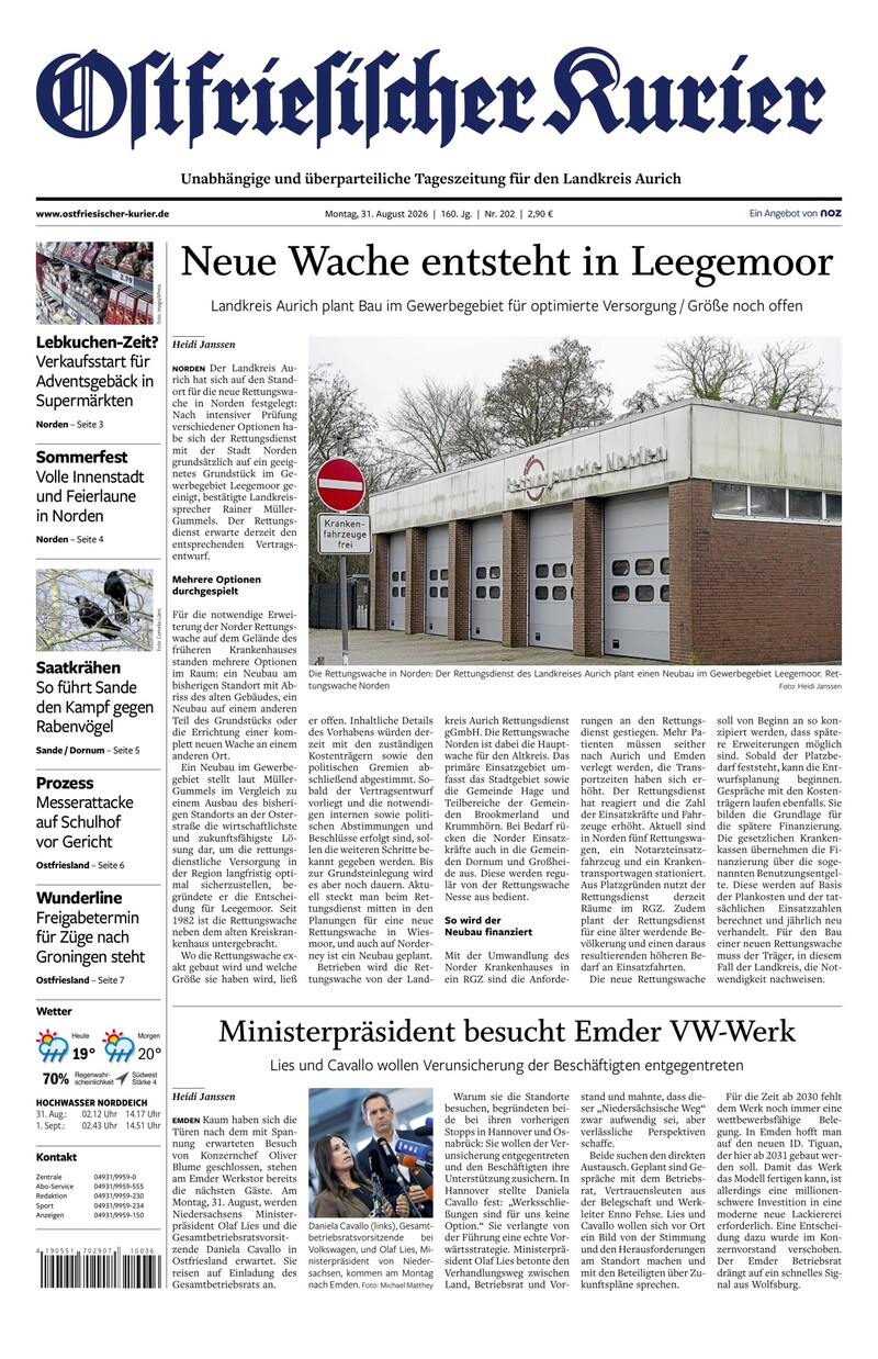 Ostfriesischer Kurier - 31.08.2026