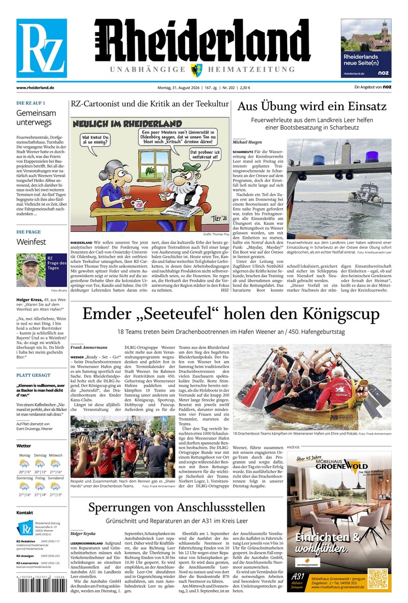 Rheiderland Zeitung - 31.08.2026