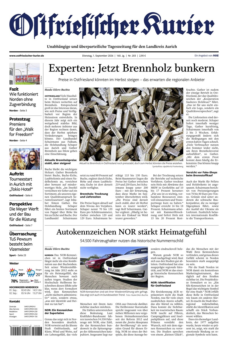 Ostfriesischer Kurier - 01.09.2026