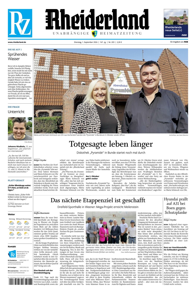 Rheiderland Zeitung - 01.09.2026