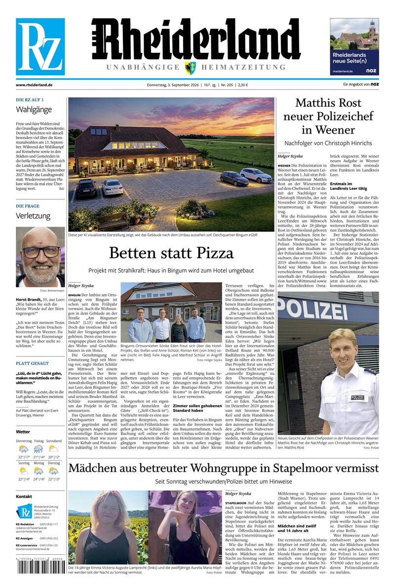 Rheiderland Zeitung - 03.09.2026