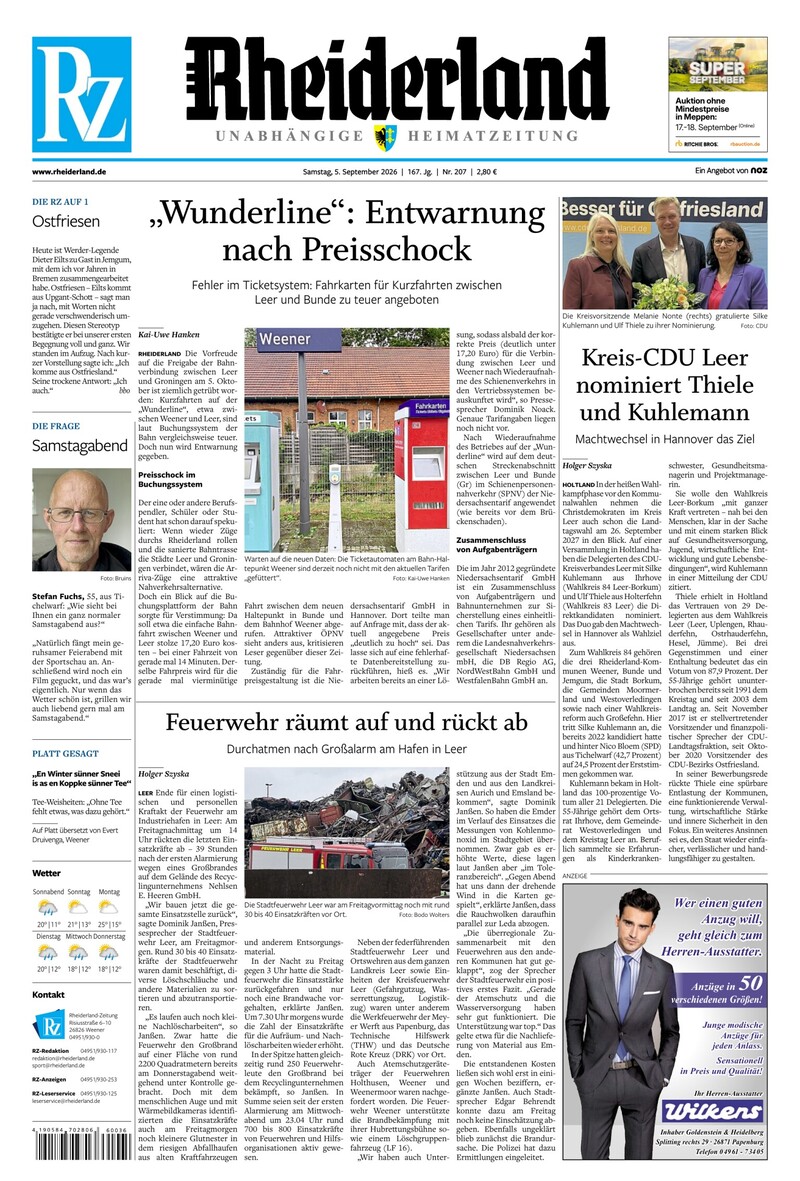 Rheiderland Zeitung - 05.09.2026