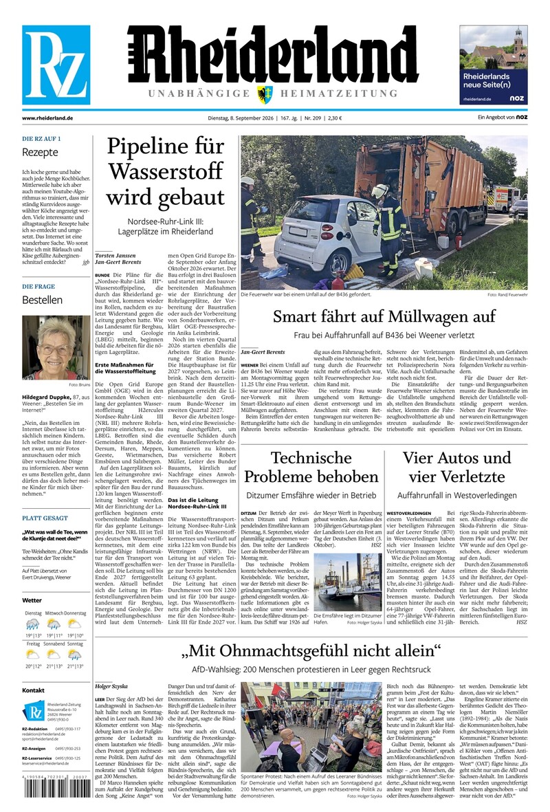 Rheiderland Zeitung - 08.09.2026