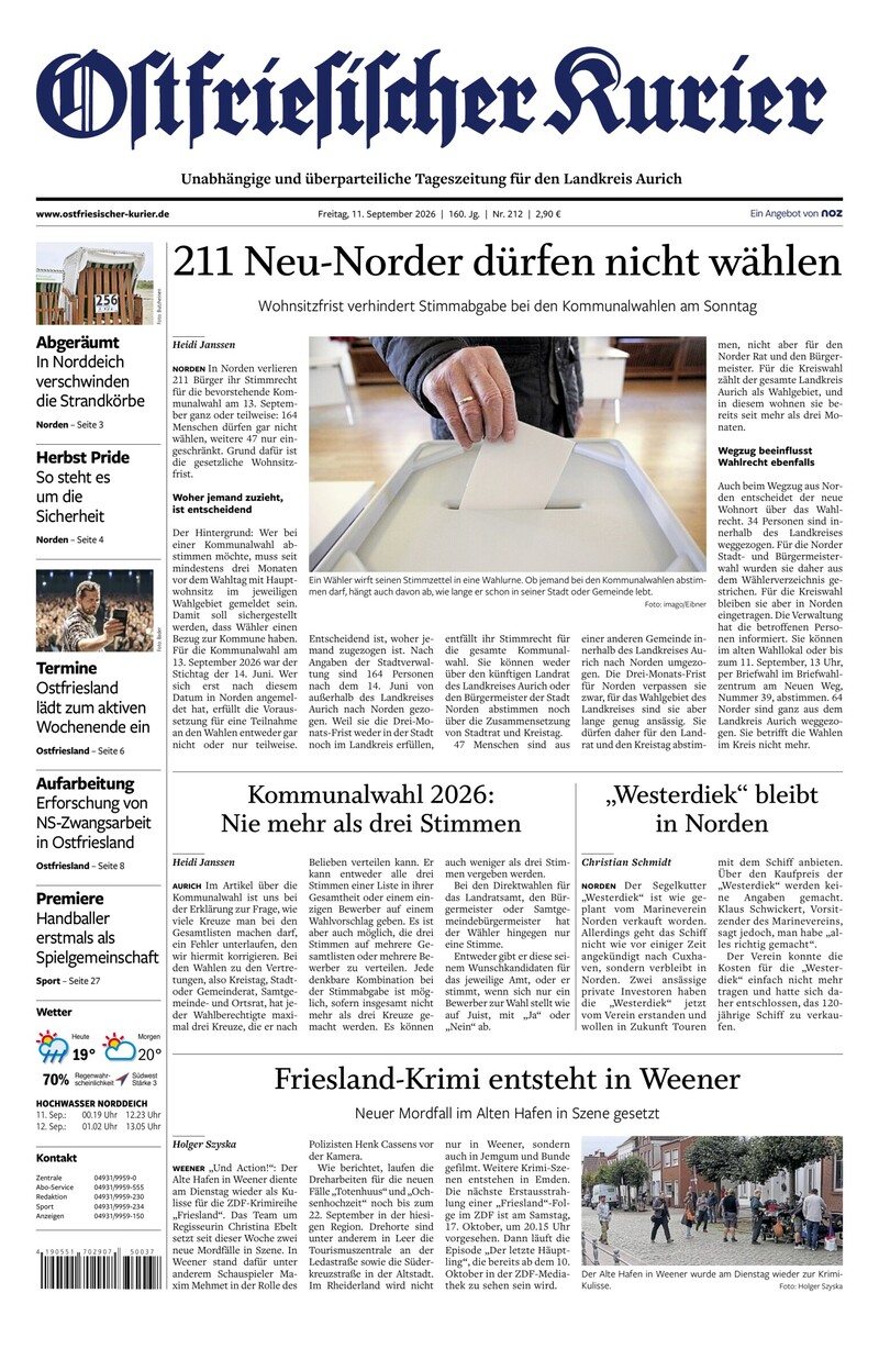 Ostfriesischer Kurier - 11.09.2026