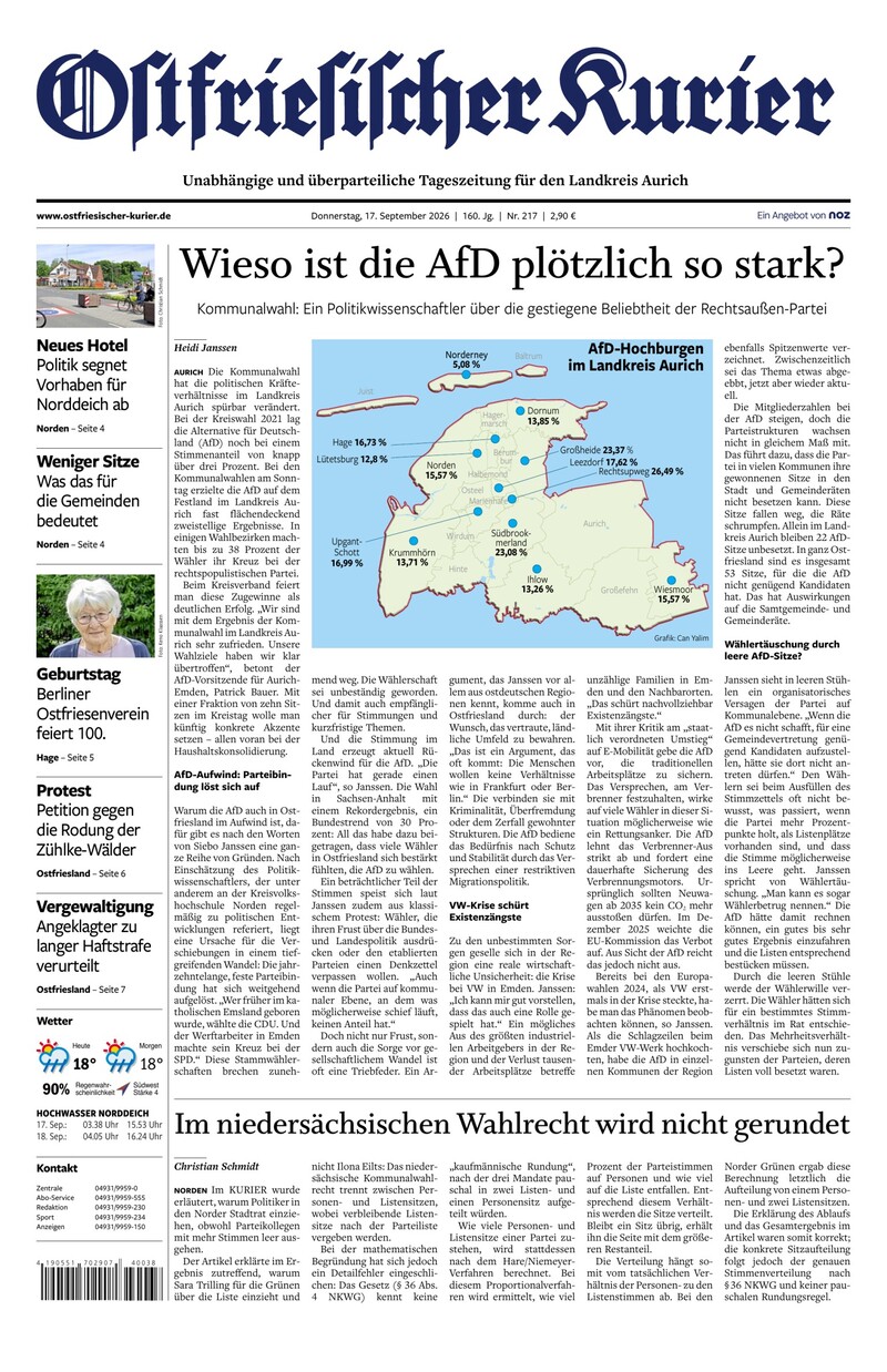 Ostfriesischer Kurier - 17.09.2026