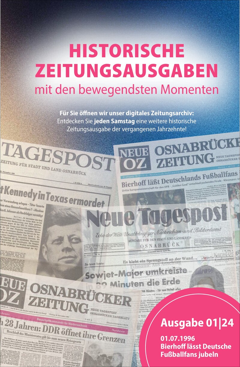 01.07.1996 Historische Zeitung Cover