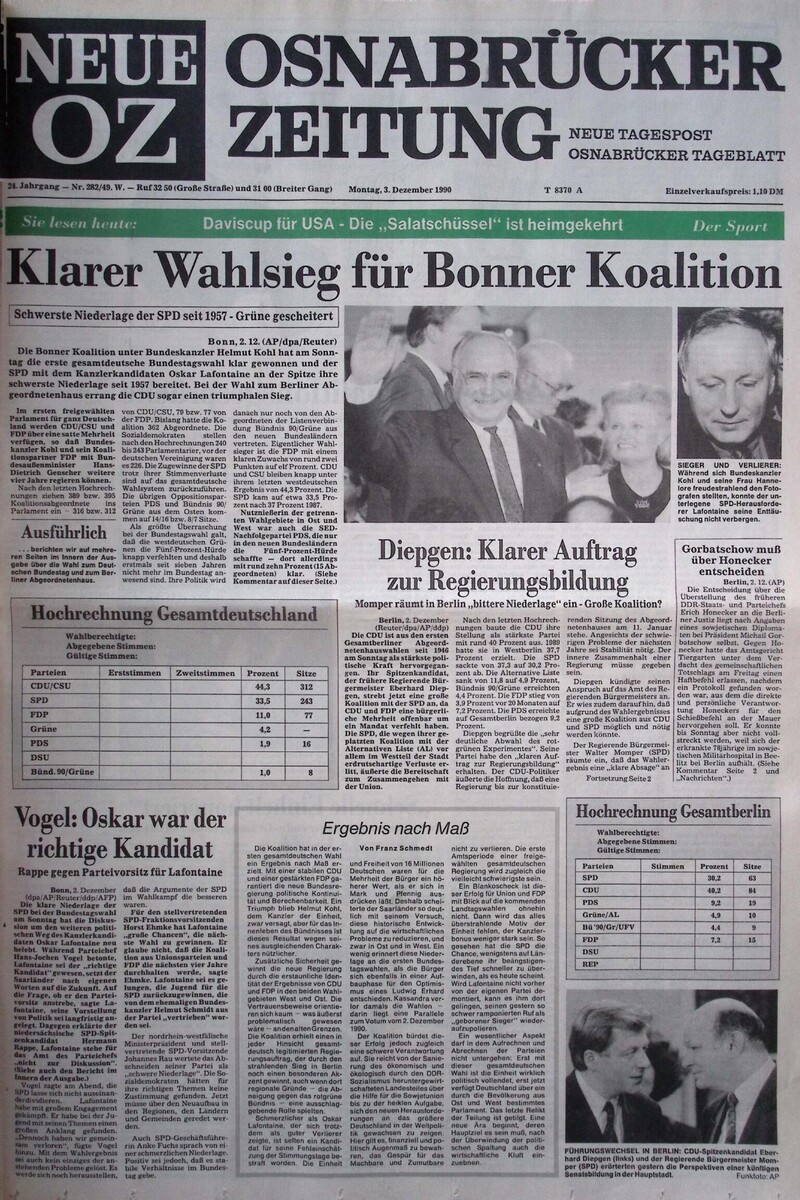 03.12.1990 Historische Zeitung Cover