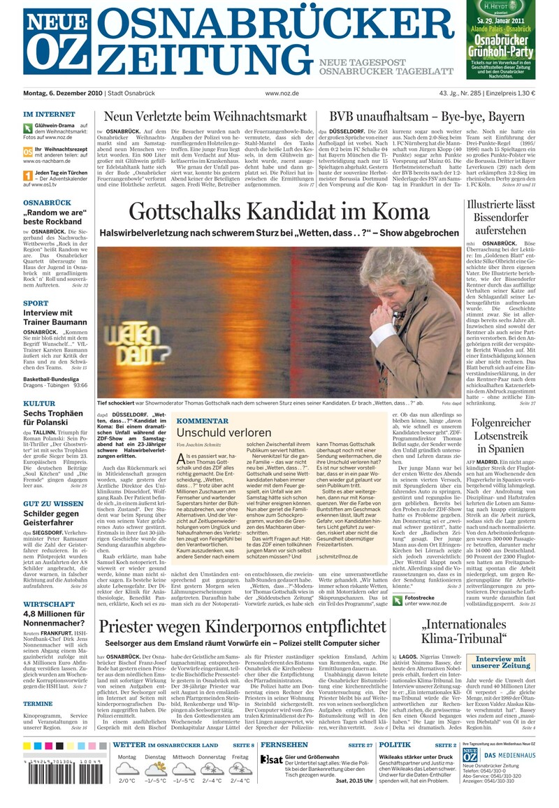 06.12.2010 Historische Zeitung Cover