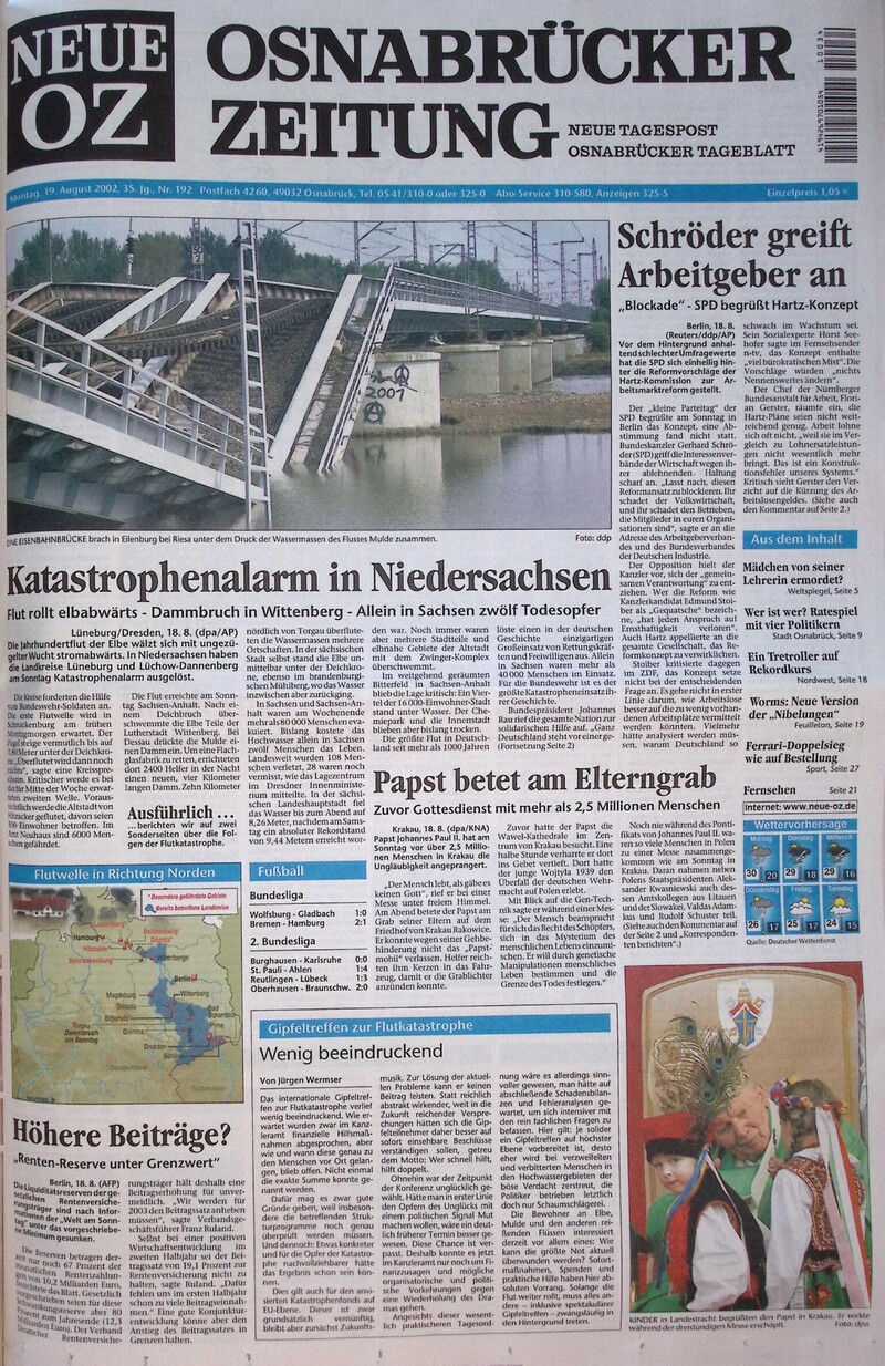 19.08.2002 Historische Zeitung Cover
