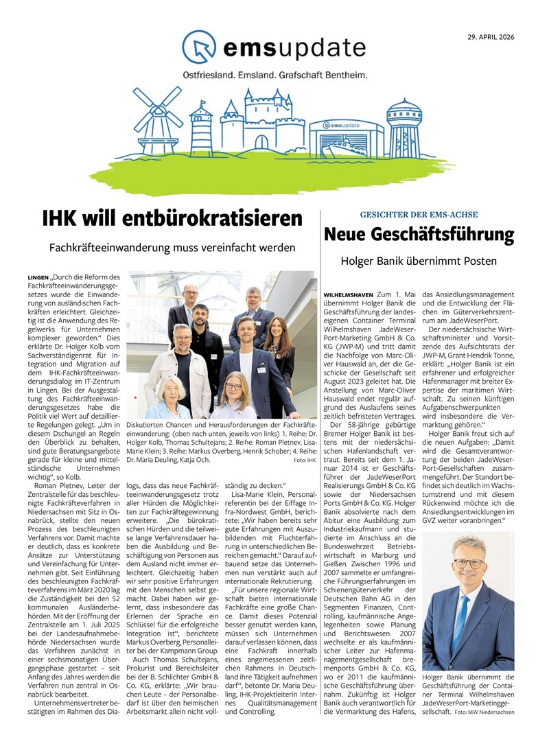 Ems-Update - 29.04.2026 Cover