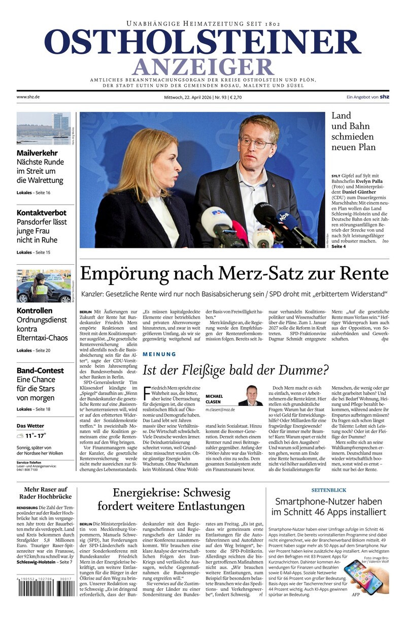 Ostholsteiner Anzeiger - 22.04.2026