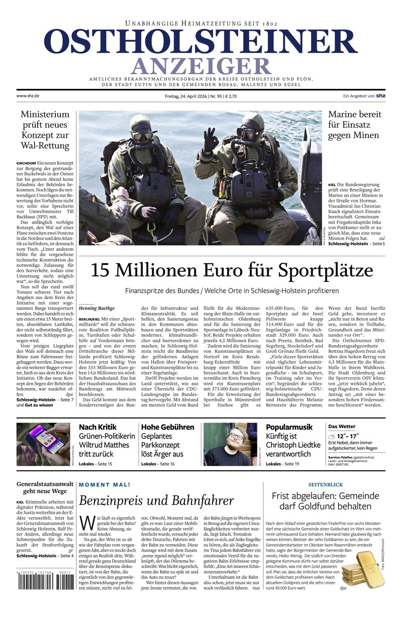 Ostholsteiner Anzeiger - 24.04.2026