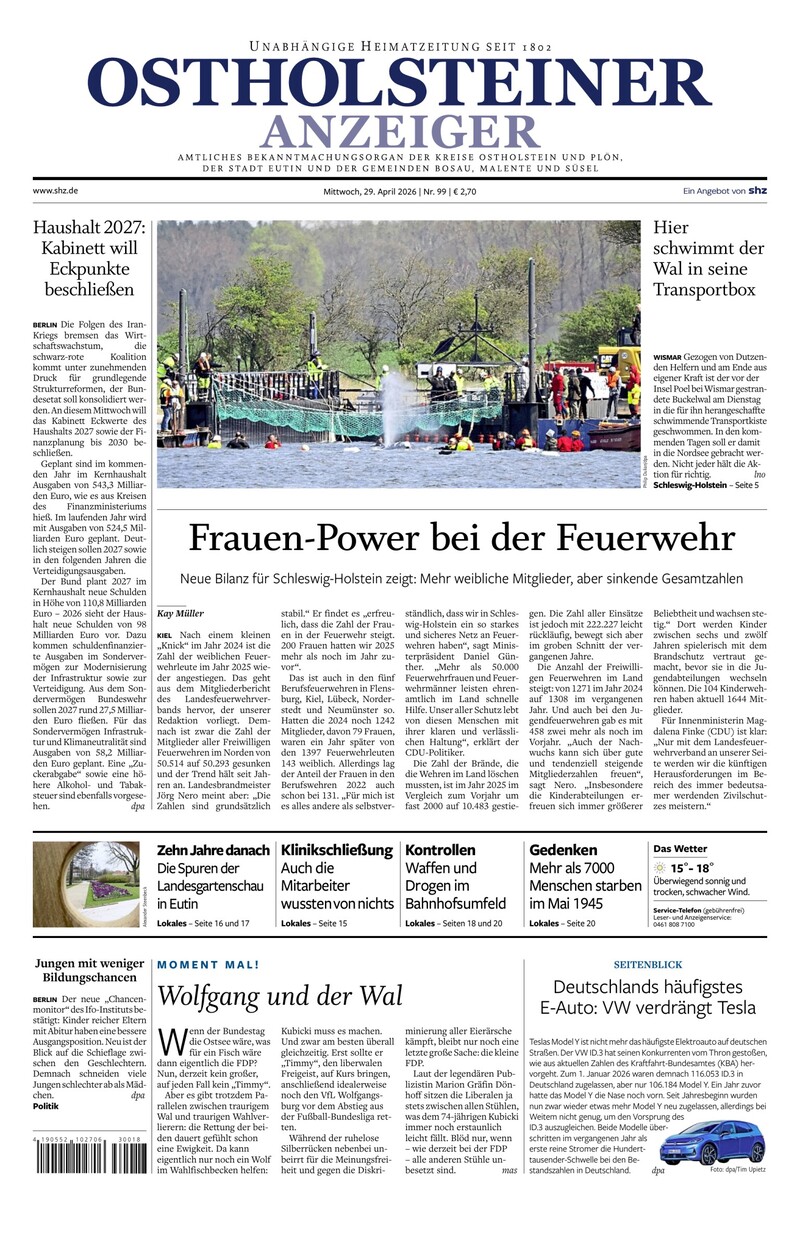 Ostholsteiner Anzeiger - 29.04.2026