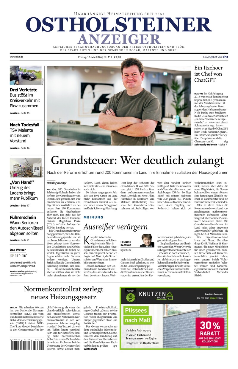 Ostholsteiner Anzeiger - 15.05.2026