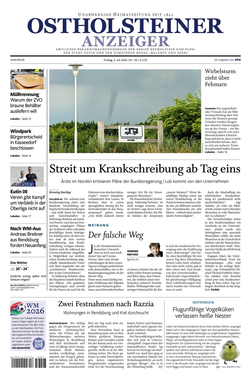 Ostholsteiner Anzeiger - 03.07.2026