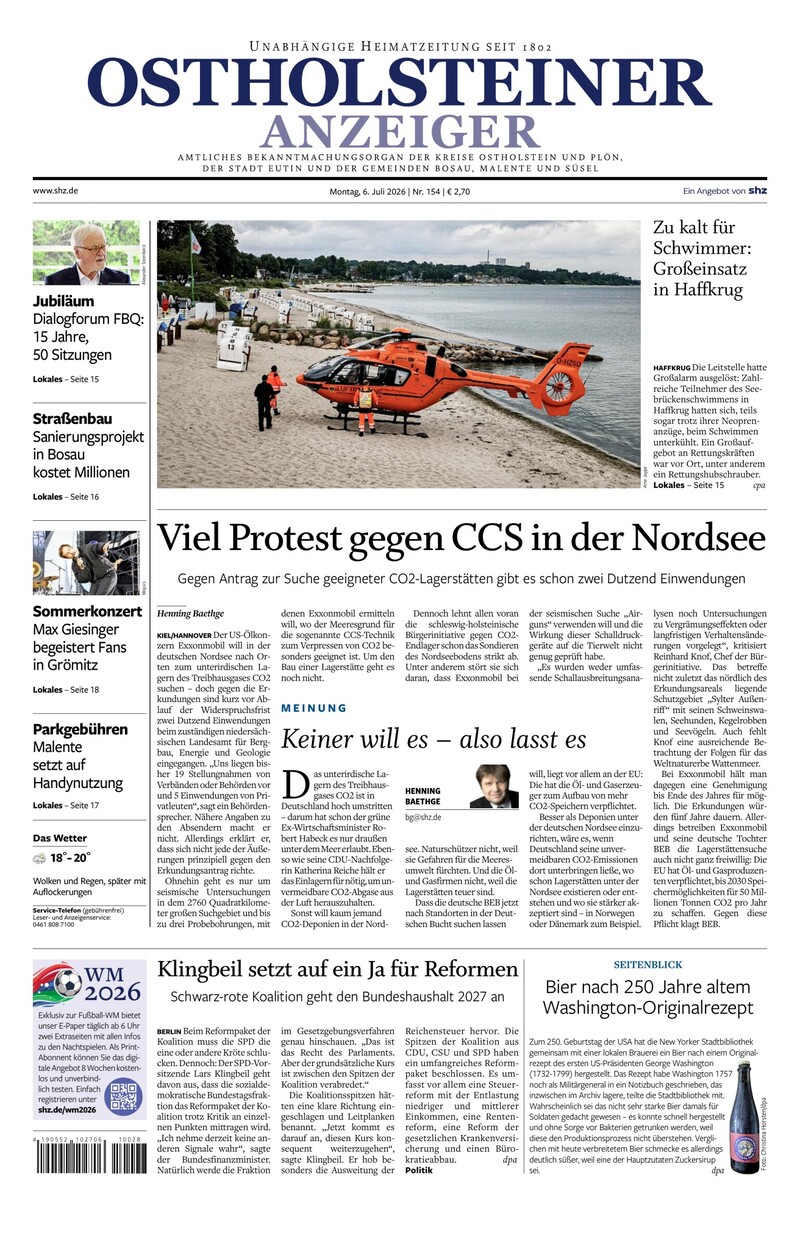 Ostholsteiner Anzeiger - 06.07.2026