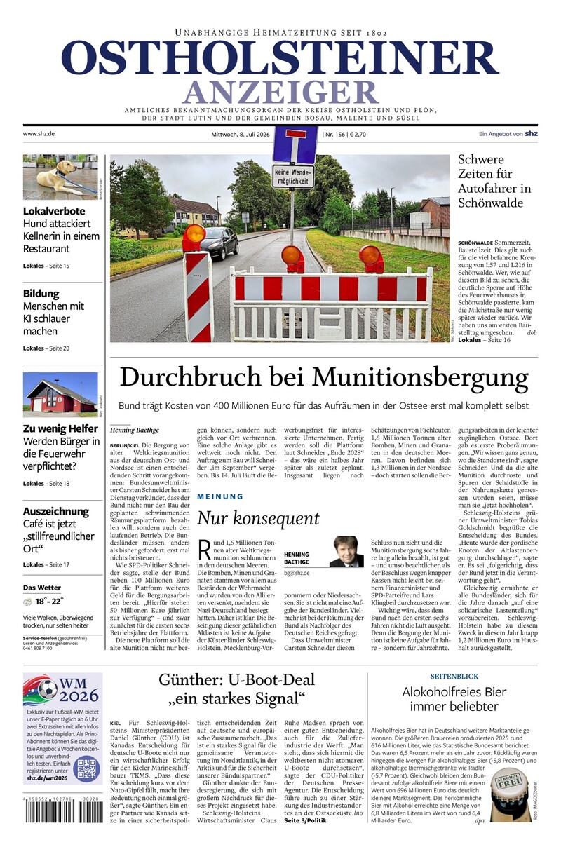 Ostholsteiner Anzeiger - 08.07.2026